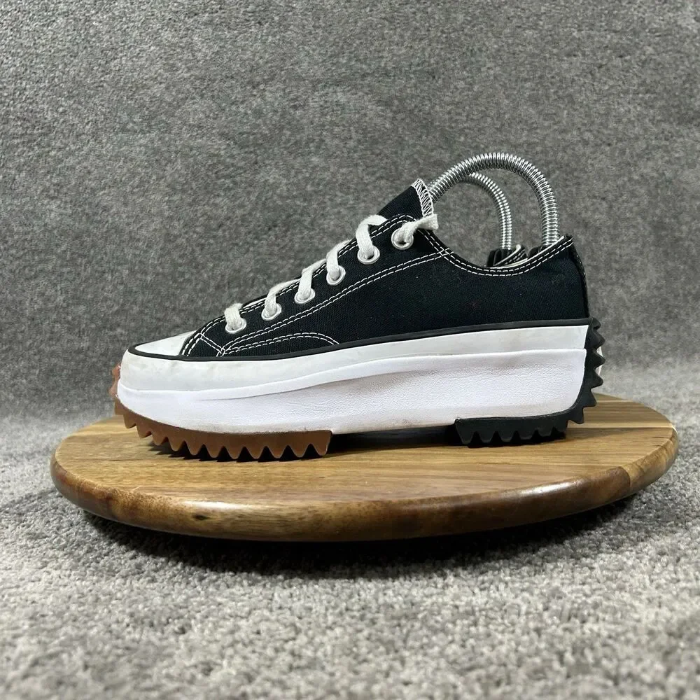 Converse Run Star Hike Ox Low Top Women’s Size 6 Black White Gum Platform Shoes